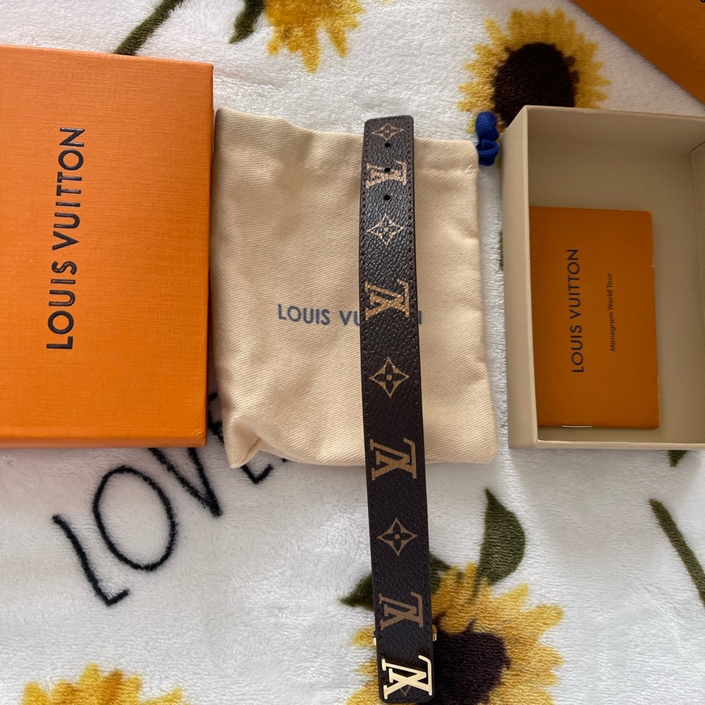 Authentic Louis Vuitton Black and Gold Bracelet
